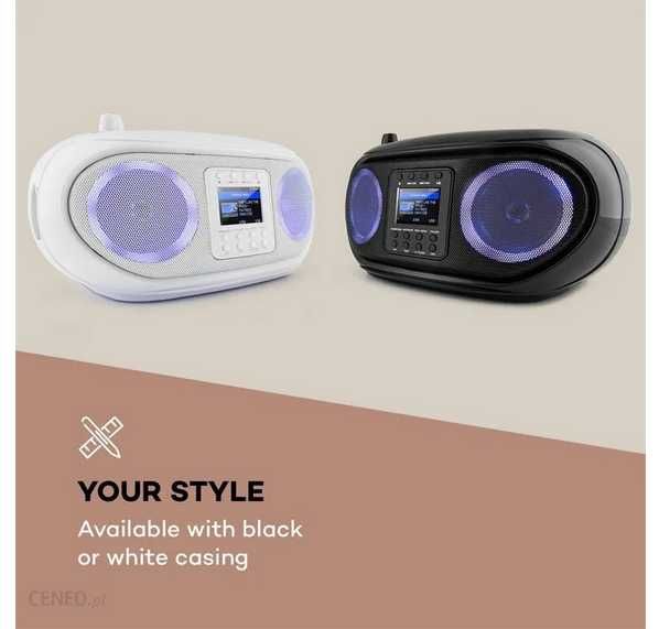 Boombox Radio Internetowe Cd Smart Wifi Bluetooth Efekty Led