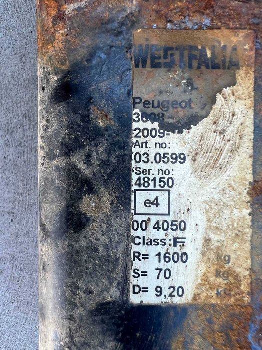 Форкоп / фаркоп Peugeot 3008 2009-2015 рр