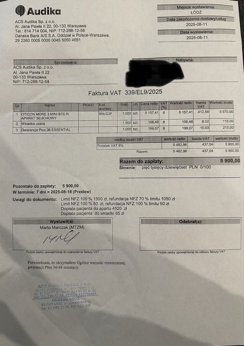 Aparat słuchowy Oticon more 3 mini BTE R