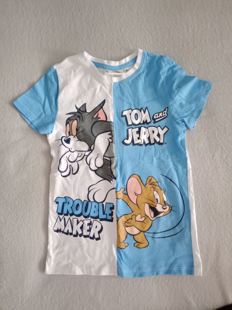 Tom and jerry 128 koszulka bluzka t-shirt na krótki rękaw