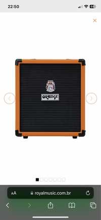 Amplificador baixo elétrico Orange crush 25 BX