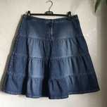Ярусная юбка джинс cotton 52-56р