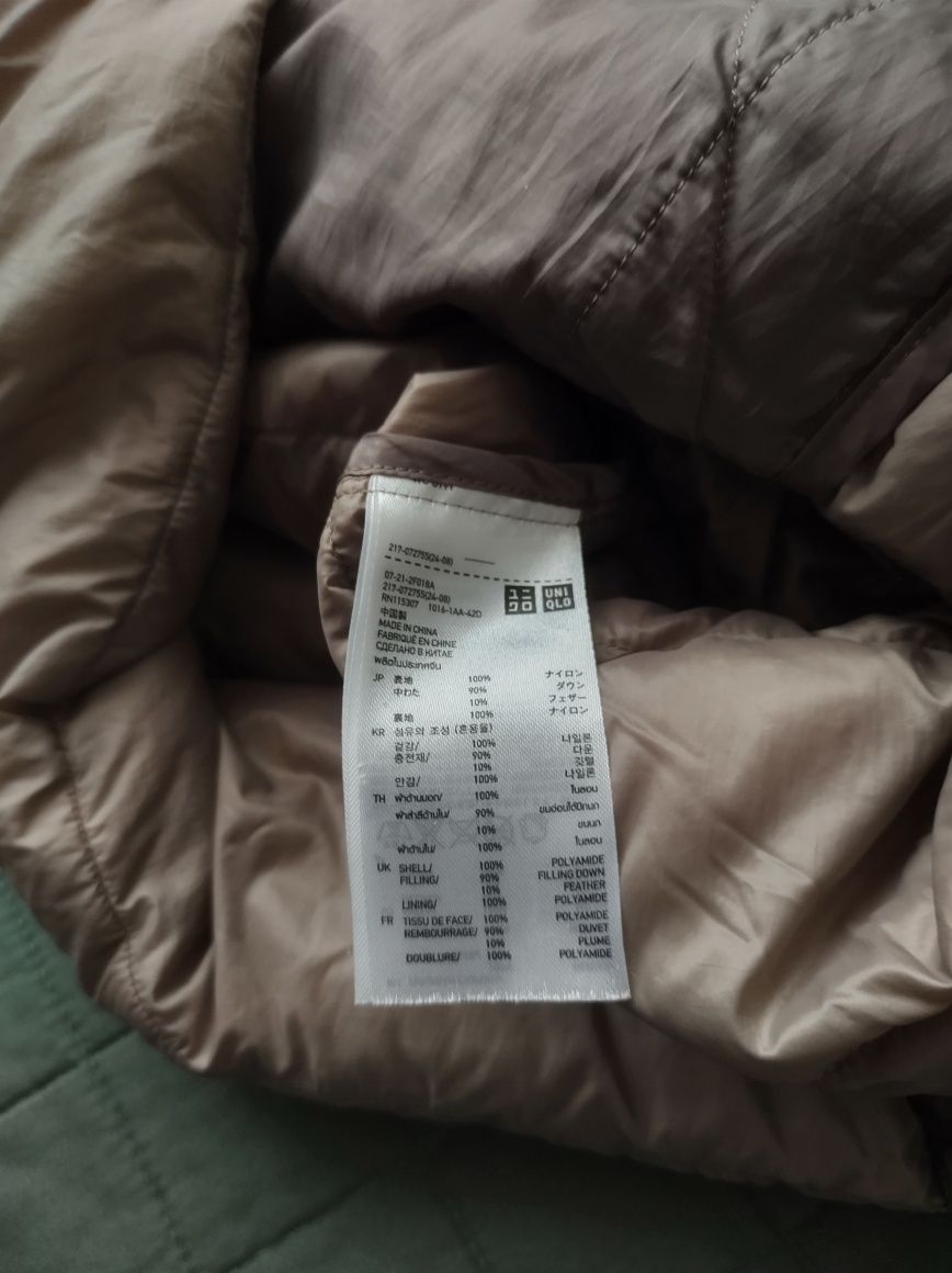 Uniqlo rozmiar M puchowy płaszcz pikowany damski