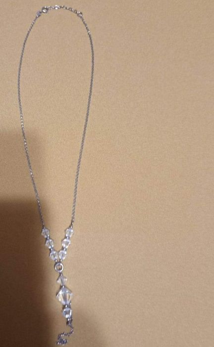 Naszyjnik kolia Swarovski srebro ślubny