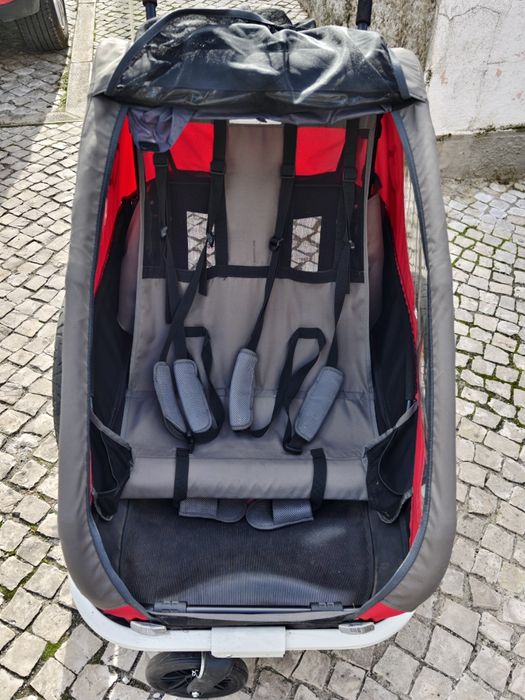 Reboque bicicleta Hamax 2 lugares - também é carrinho para crianças