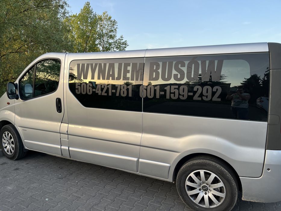 wynajem bus  9 osobowy Trafic Vivaro Transit, krótko długo terminowy