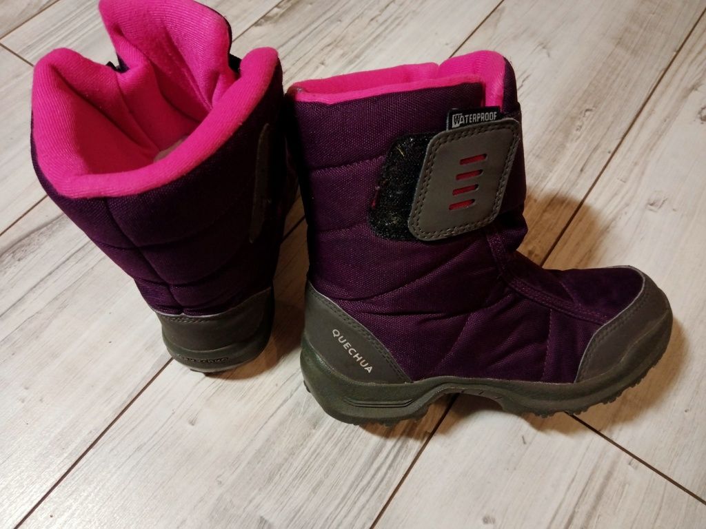 Buty zimowe śniegowce Decathlon Quechua rozmiar 32 i 33