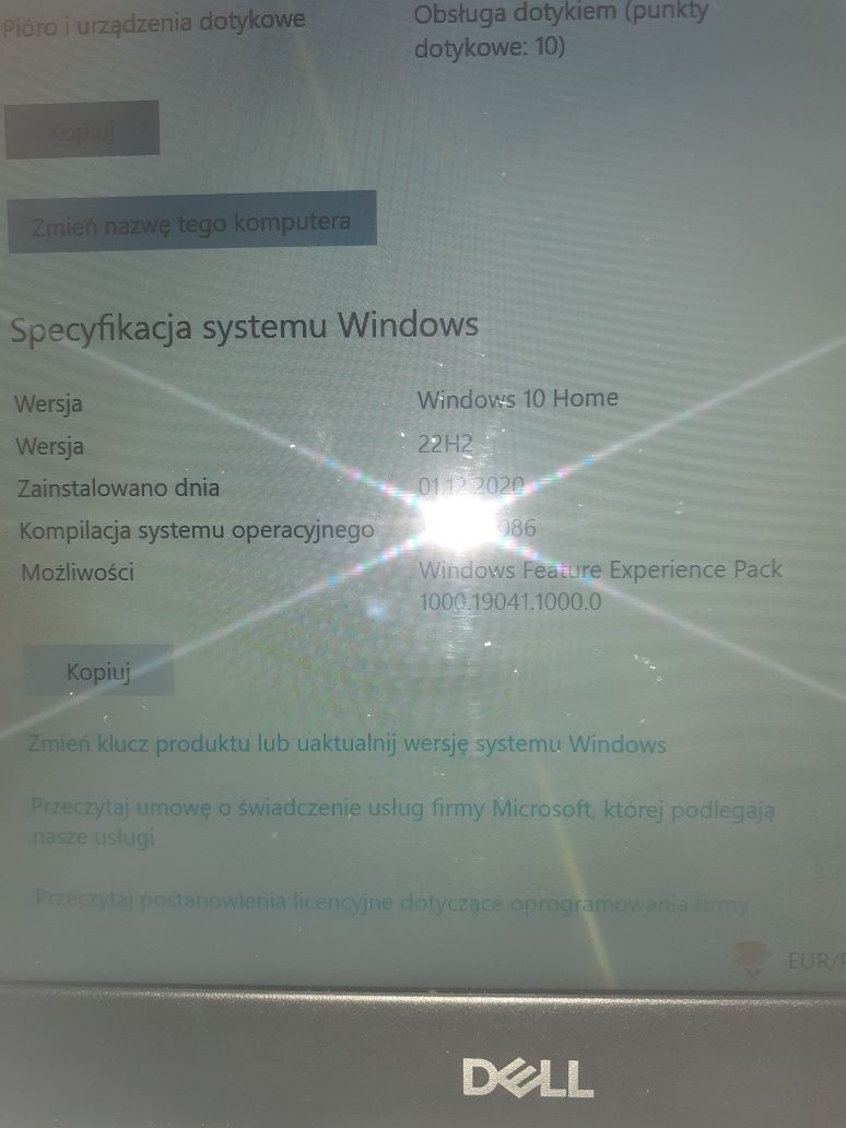 DELL INSPIRION dotykowy ekran.