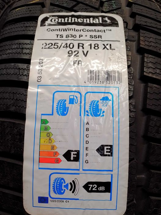 225/40 18ContinentalContiWinterContactTS830P RSC4716/5016ObrzyckoZ1592