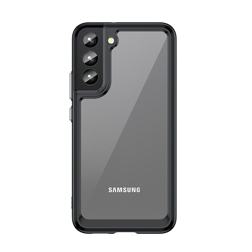 Etui Sztywny Pokrowiec Z Żelową Ramką Do Samsung Galaxy S22 Czarny