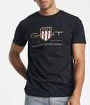 Мужские футболки Gant Logo черные белые унисекс гэнт  шорты америка