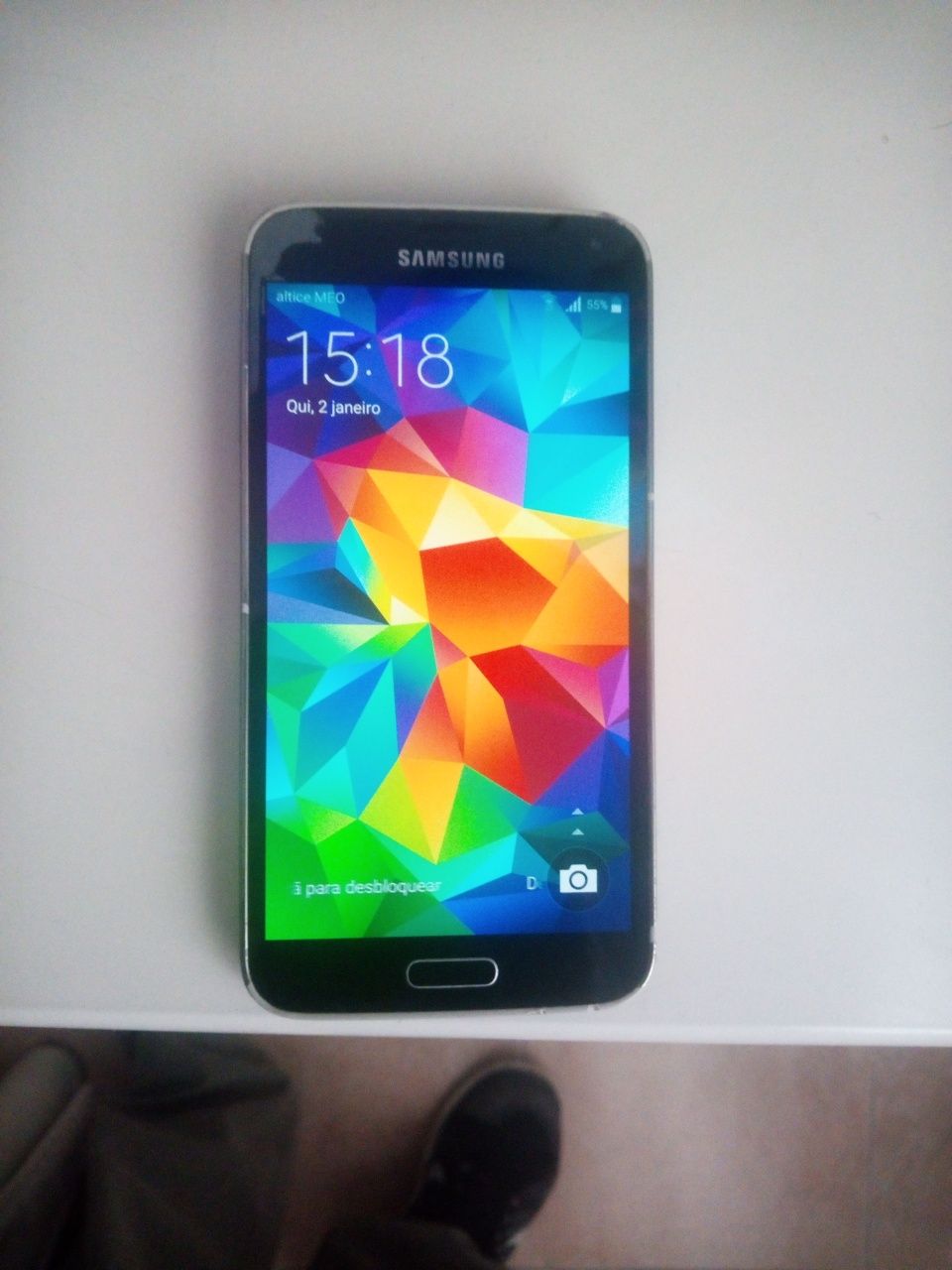 Samsung Galaxy S5 original, azul ou branco, desbloqueado de fábrica