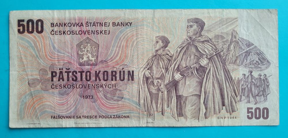 Banknot 500 koron 1973 - Czechosłowacja