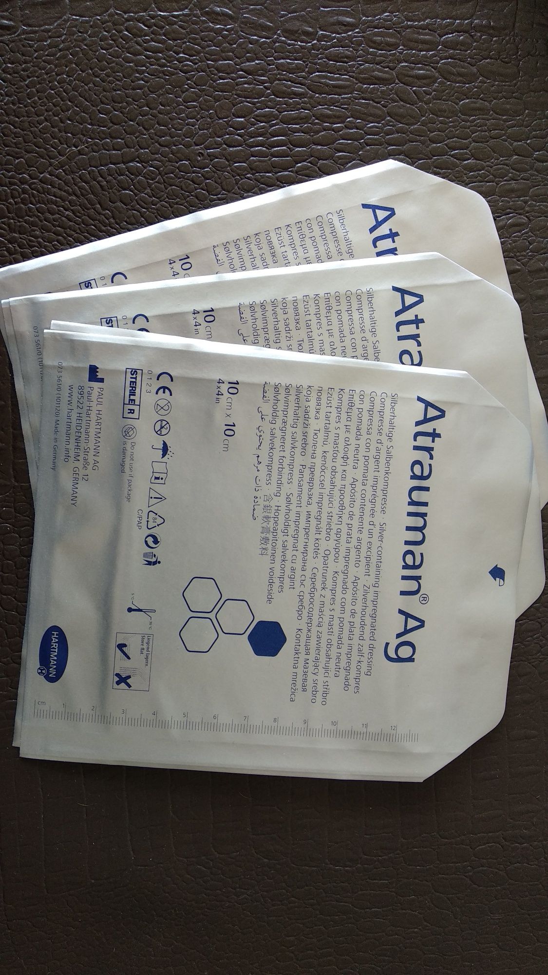 Opatrunek ze srebrem Atrauman Ag 10cm x 10cm 2 sztuki