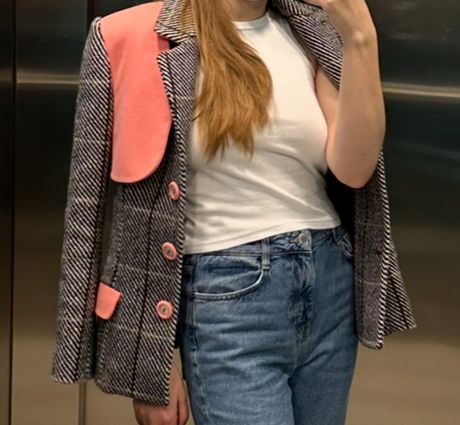 Жакет вовняний з акцентними деталями