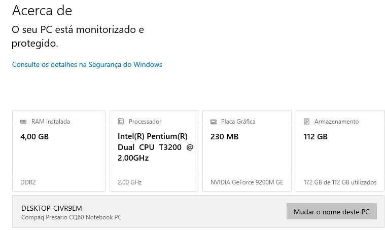 Portátil Compaq Presario CQ60