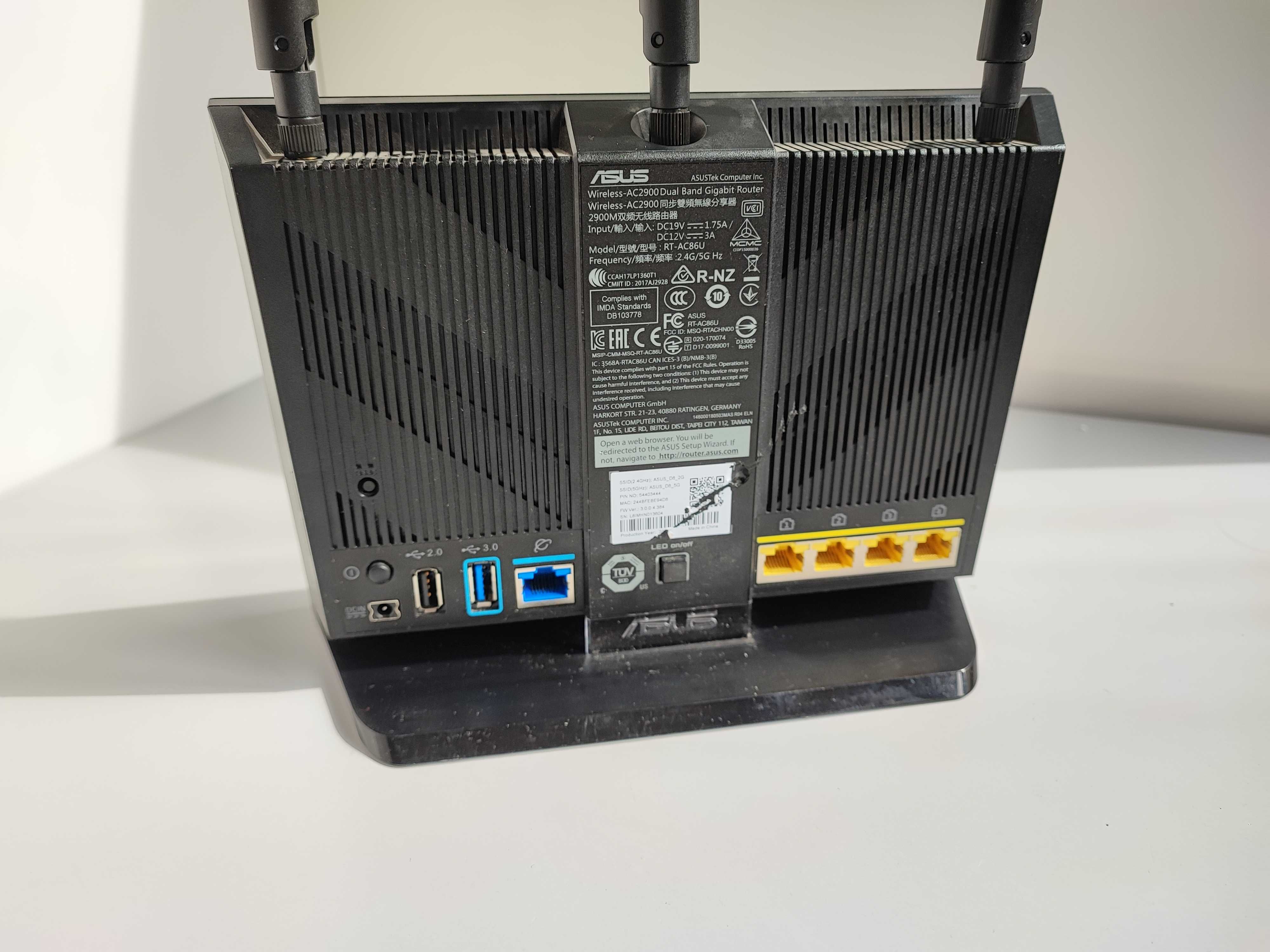 Роутер ASUS RT-AC86U, AiProtection, 2.4 ГГц та 5 ГГц