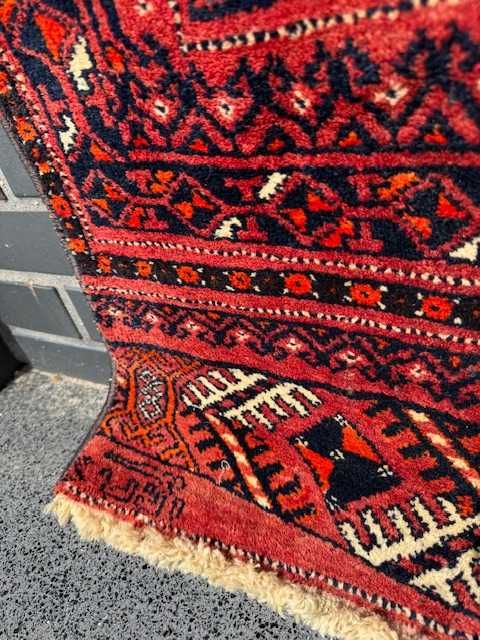 Vintage sygnowany r.tkany dywan perski Beludz 200x104 galeria 8 tyś