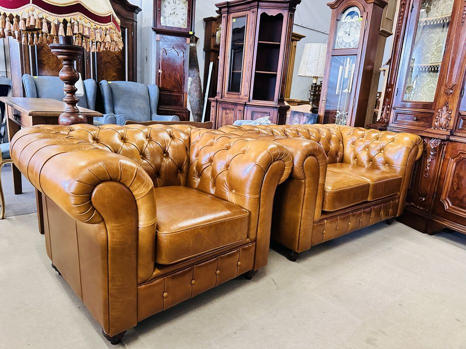 Ekskluzywny, angielski komplet CHESTERFIELD 3+2+1 :)