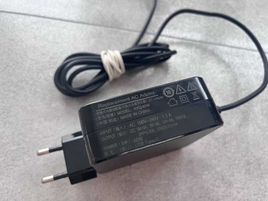 Zasilacz 65W USB-C PD szybkie ładowanie 5V/9V/15V/20V uniwersalny