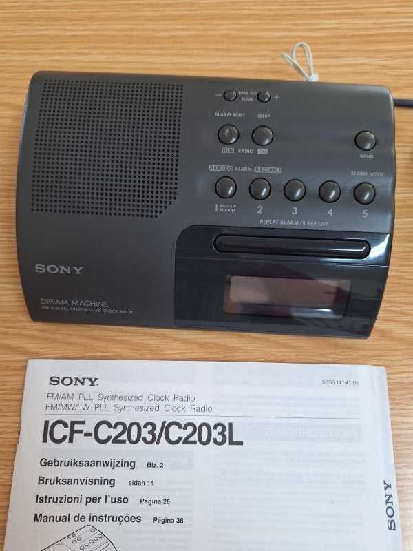 SONY-Radio despertador Modelo ICF-C203/C203L.