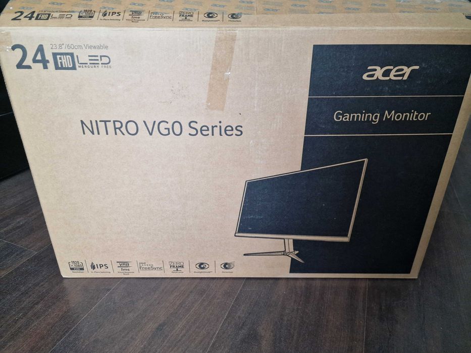 Monitor 24" Acer Nitro VG240Ybmiix IPS 75Hz 1ms - Jak nowy!
