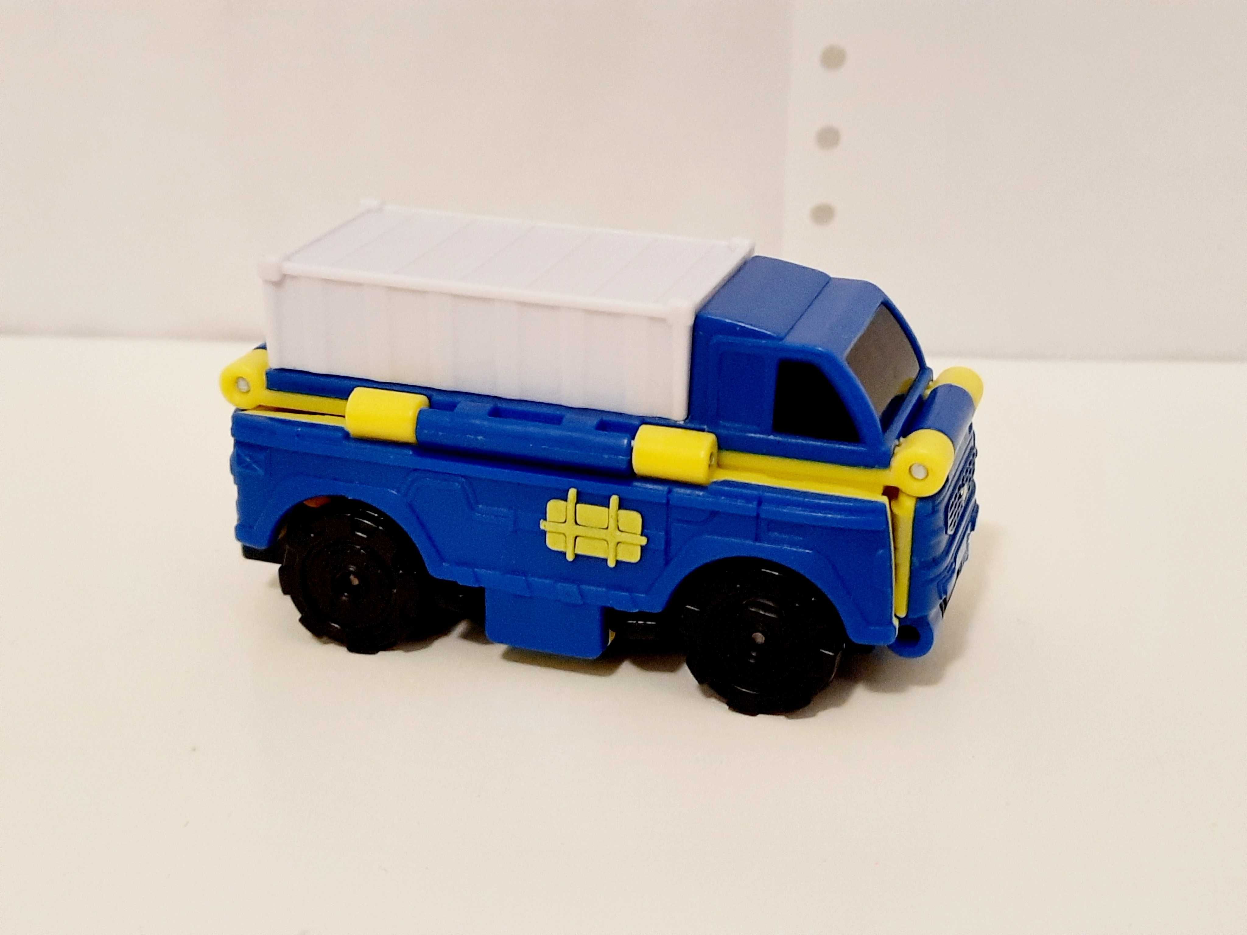Машинки трансформери 2в1 Синя + жовта вантажівка, Синя + зелена гонка