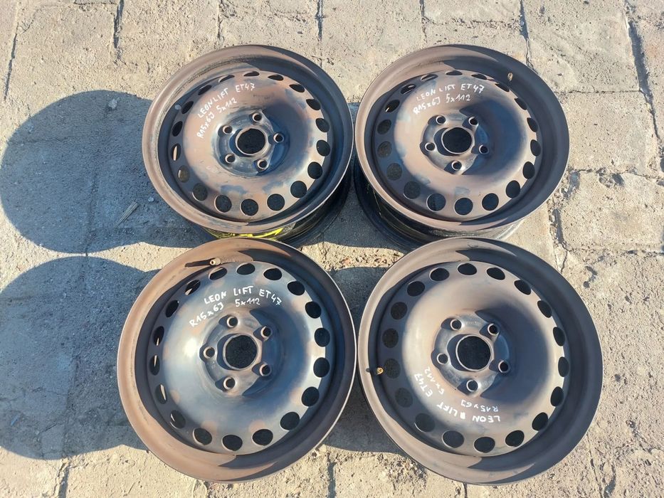 SEAT LEON II FELGI STALOWE R15 6J ET47 5X112 PROSTE !