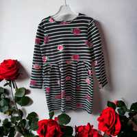 Przepiękna sukienka z kieszeniami w kwiaty kwiatuszki róże różyczki hm