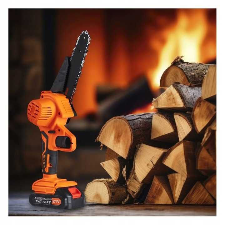 MINI piła łańcuchowa akumulatorowa pilarka 6" 2x AKU Li-ion WALIZKA