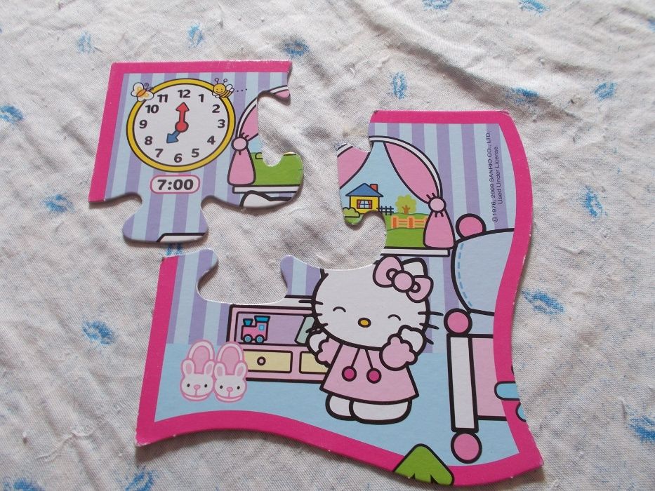 Puzzles com duas peças hello kitty