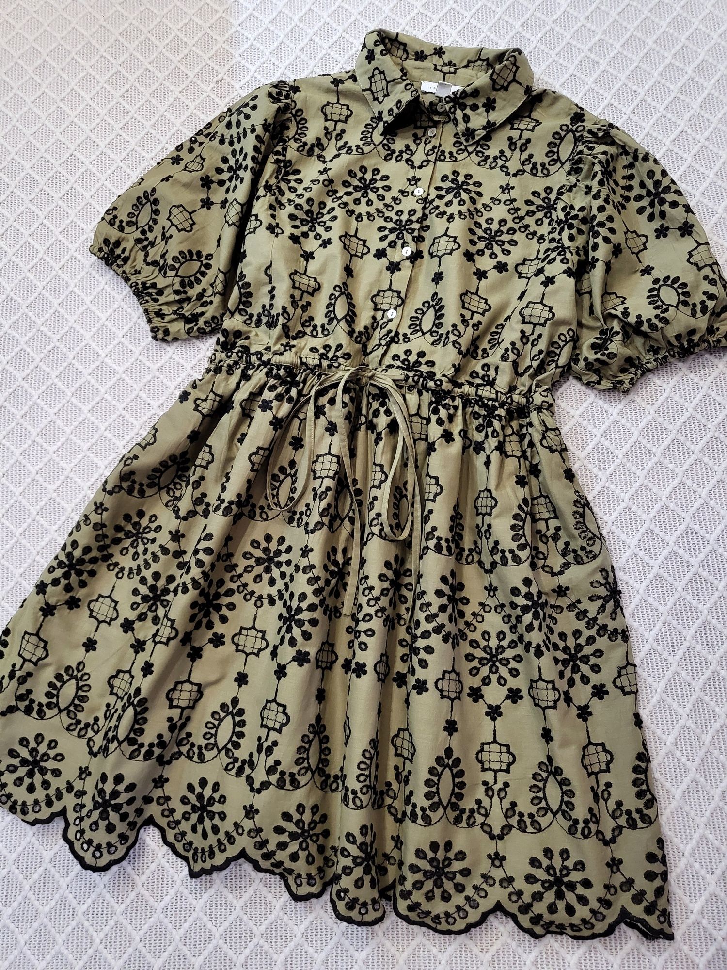 Шикарное платье из прошвы р.12 Topshop