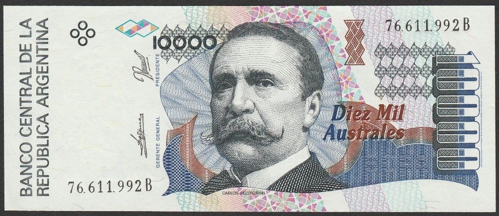 Argentyna 10000 australes 1991 - stan bankowy UNC