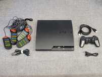 Konsola PS3 slim 500gb + gry pad buzzery Buzz! Polskie łamigłówki PL