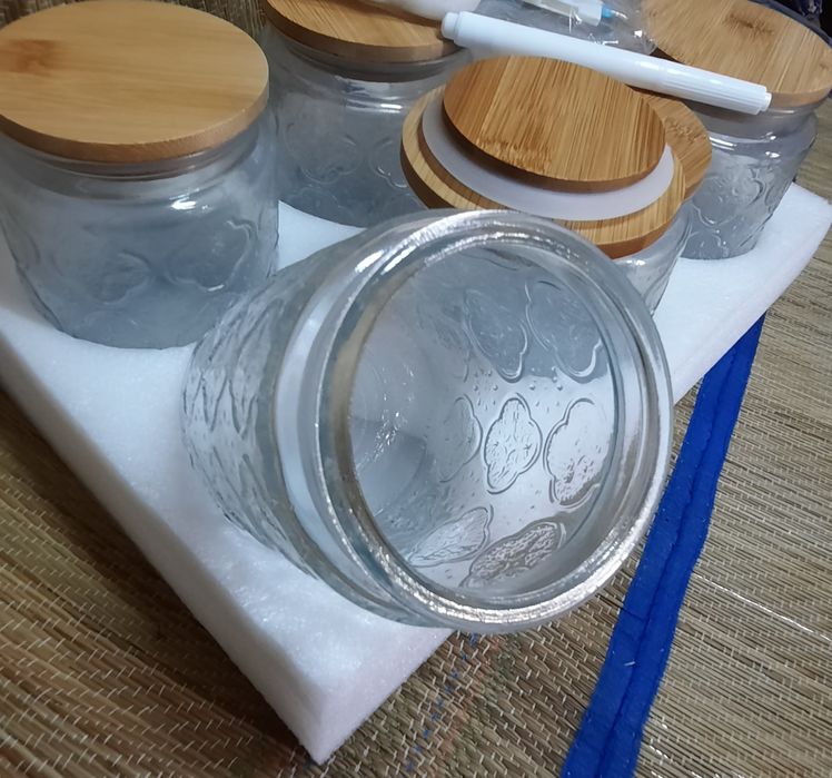 Банка Waier дерево, стекло