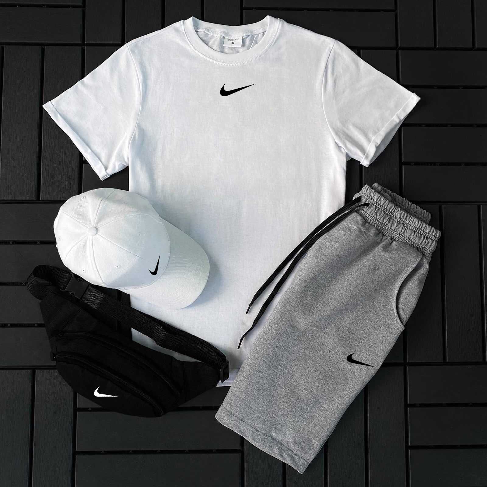 Чоловічий комплект на літо Nike футболка+шорти Найк спортивний костюм
