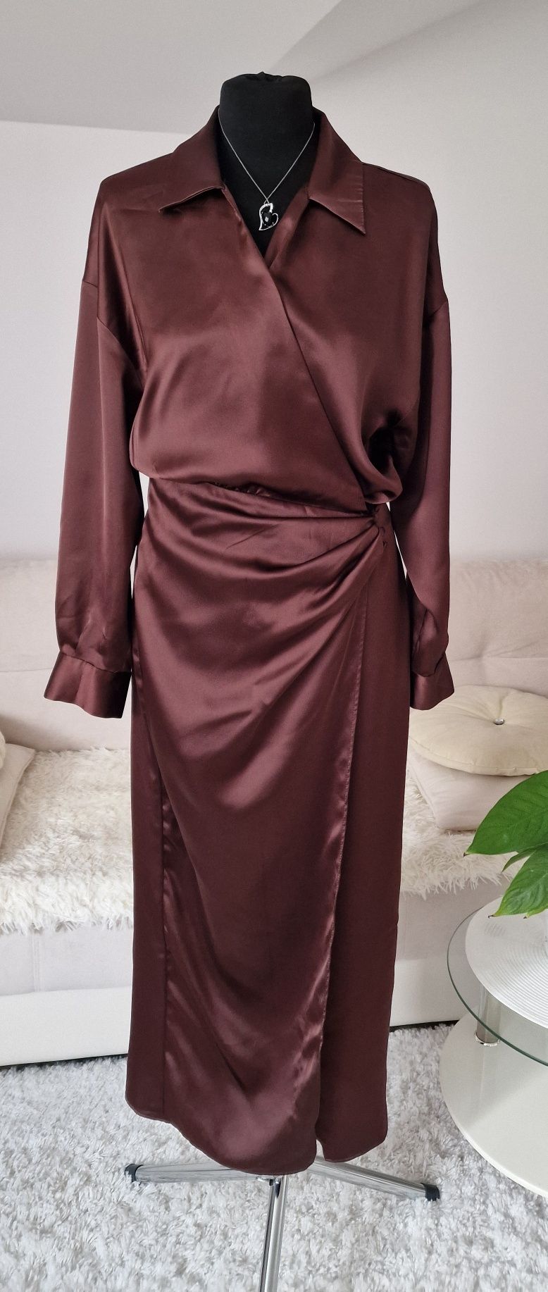 Sukienka satynowa"Zara".