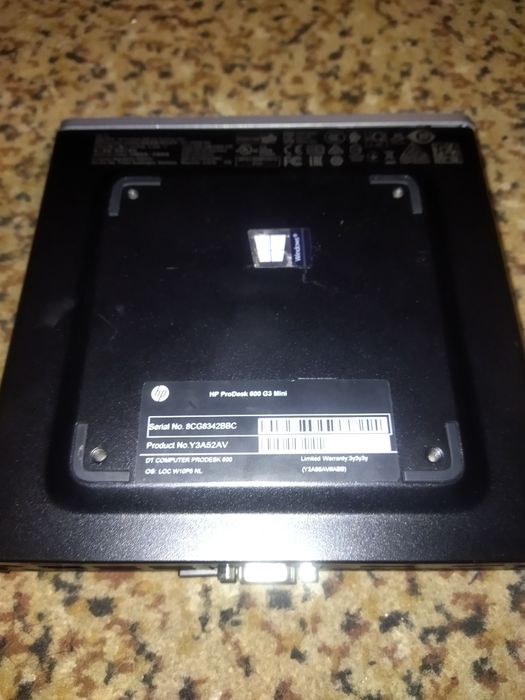 Mini pc HP 600 g3.i5-7500t,DDR4 8gb,SSD 128gb.Windows 10.