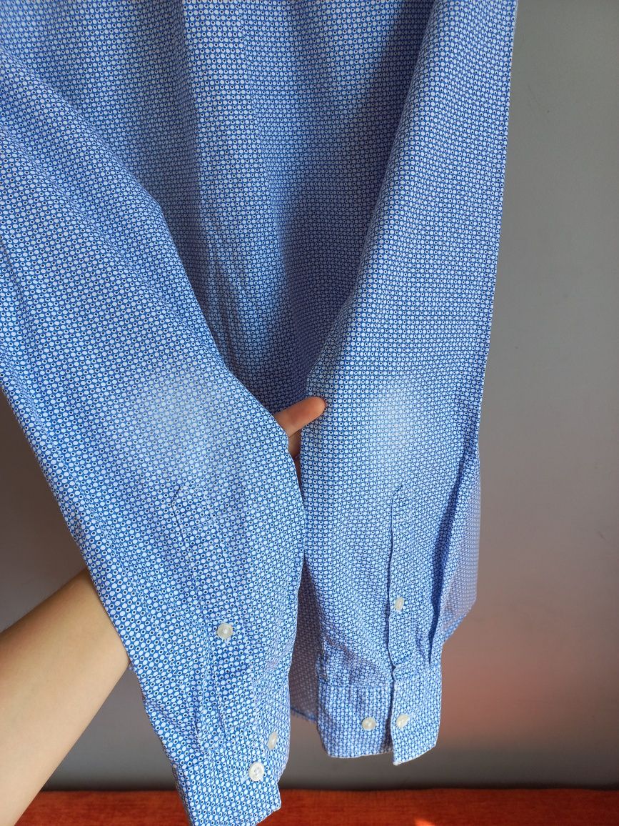 Elegancka koszula męska Michael Kors, slim fit wzory wzorzysta roz M