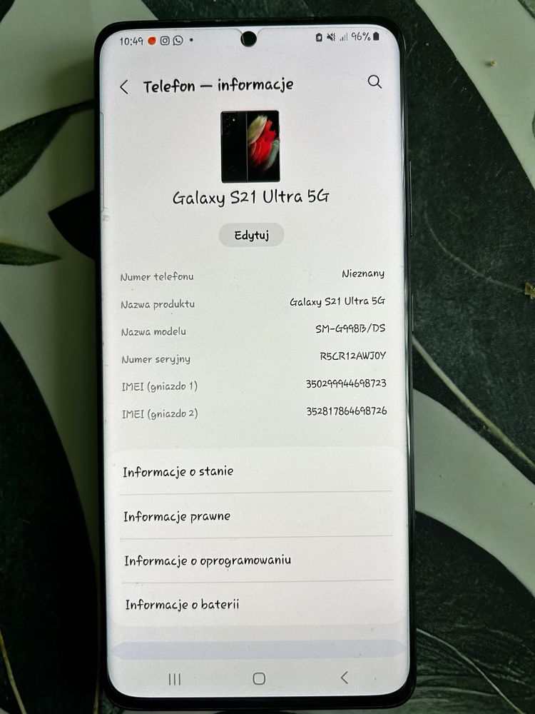 Samsung Galaxy S21 Ultra, 12GB/256GB - Stan Igła + Gratisy