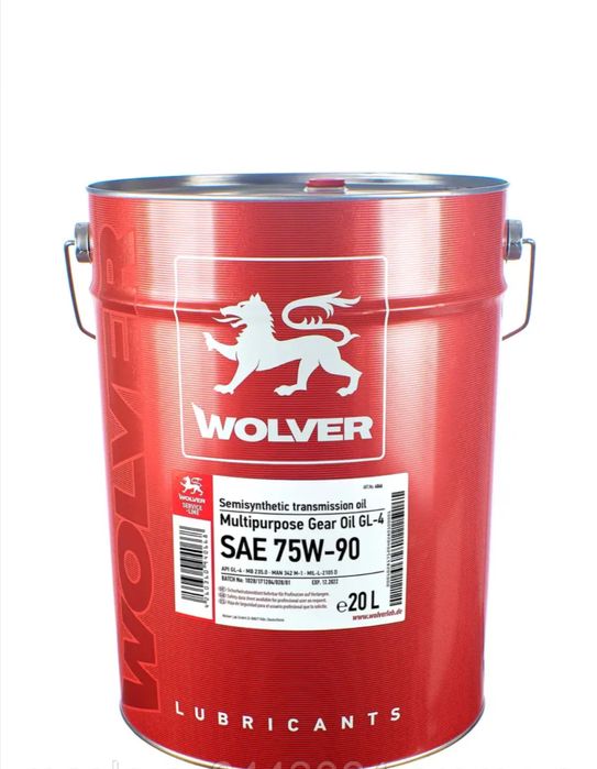 Трансмісійна олива WOLVER Multipurpose Gear Oil GL-4 75W-90 20 л