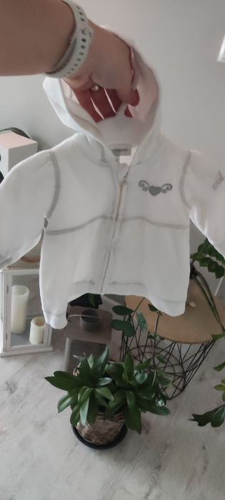 Bluza niemowlęca KappAhl z kapturem, na zamek, rozmiar 56.