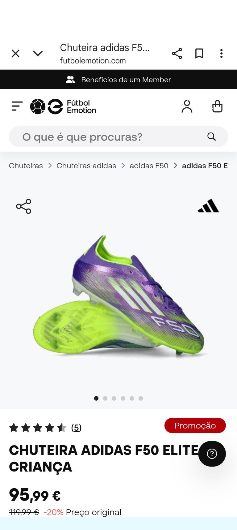 Vendo chuteira F50 pro