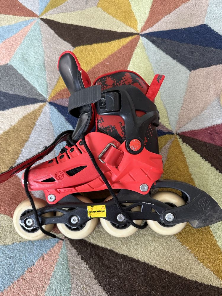 Rolki powerslide - dwie pary, czerwone i rozpwe