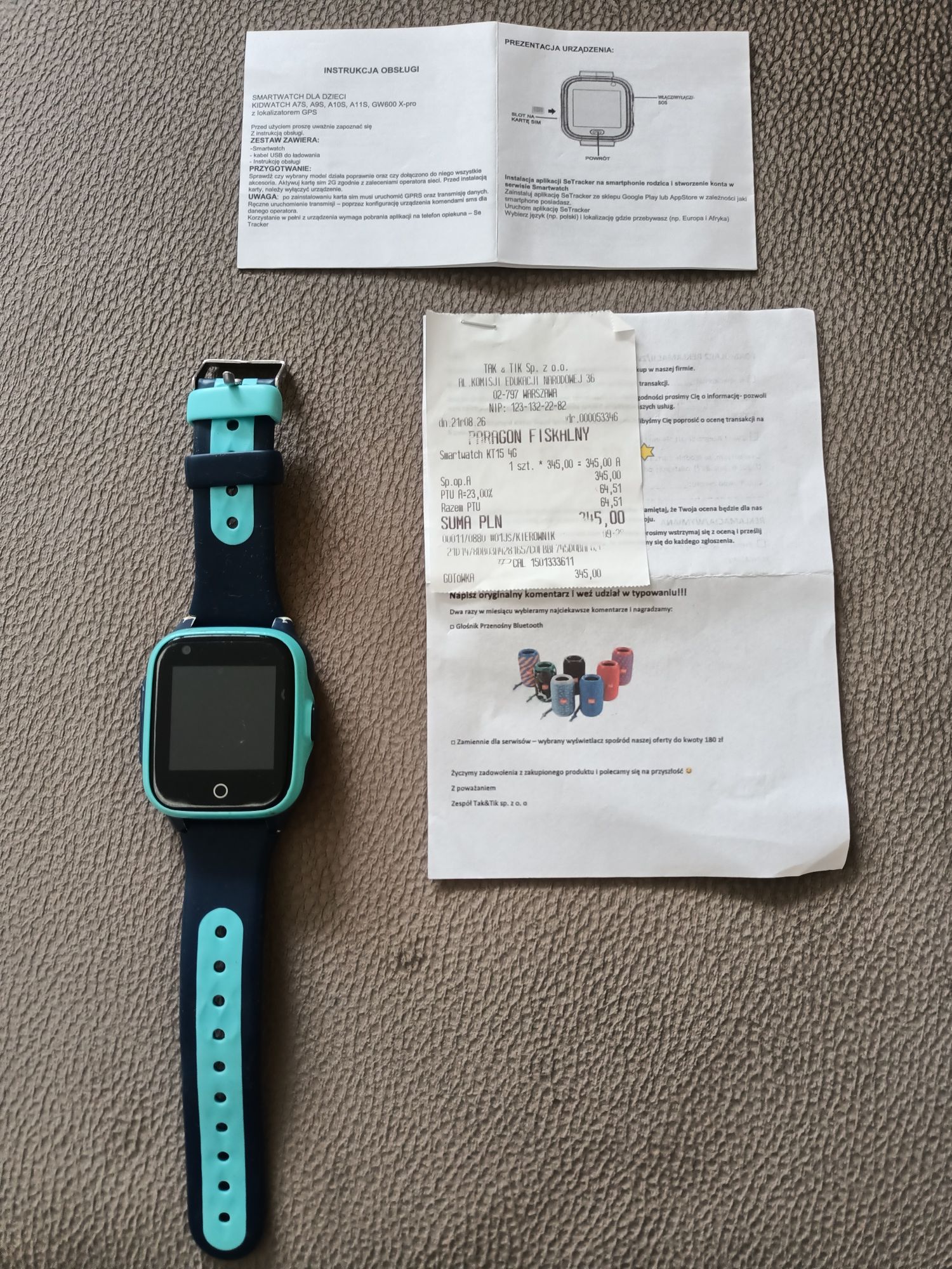 Smartwatch KT15 4G