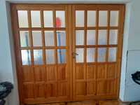 Drzwi drewniane wewnętrzne 2 skrzydłowe