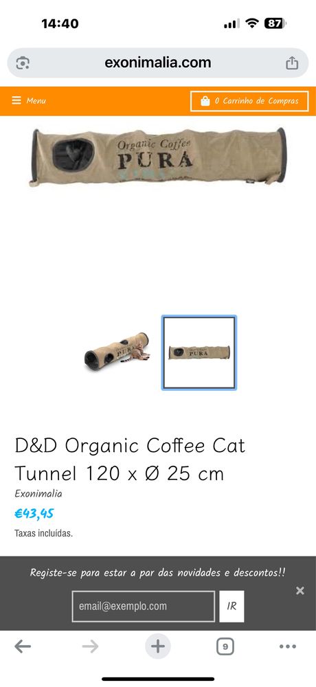 Tunel para gatos ou outros animais