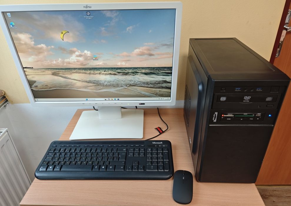 Zestaw: monitor 24", komputer AMD Ryzen 5, 32GB RAM, SSD 512GB, Win11