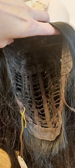 Peruka nowa czarne włosy