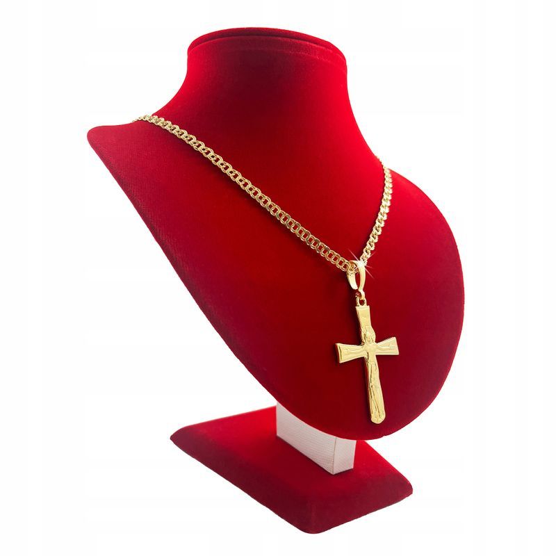Elegancki Złoty Łańcuszek Męski 50 cm, Srebro Pozłacane 925/585 Dla Ch